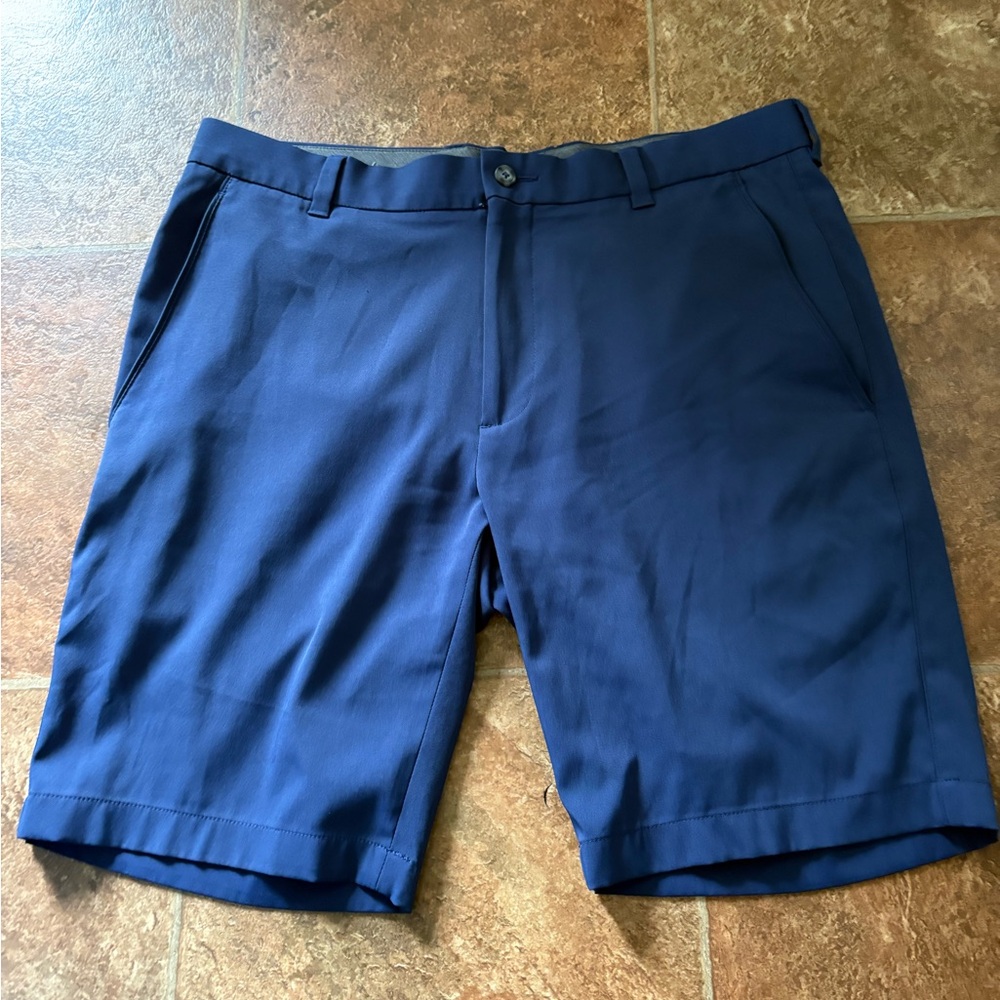 Oxford Blue Flat Front Shorts